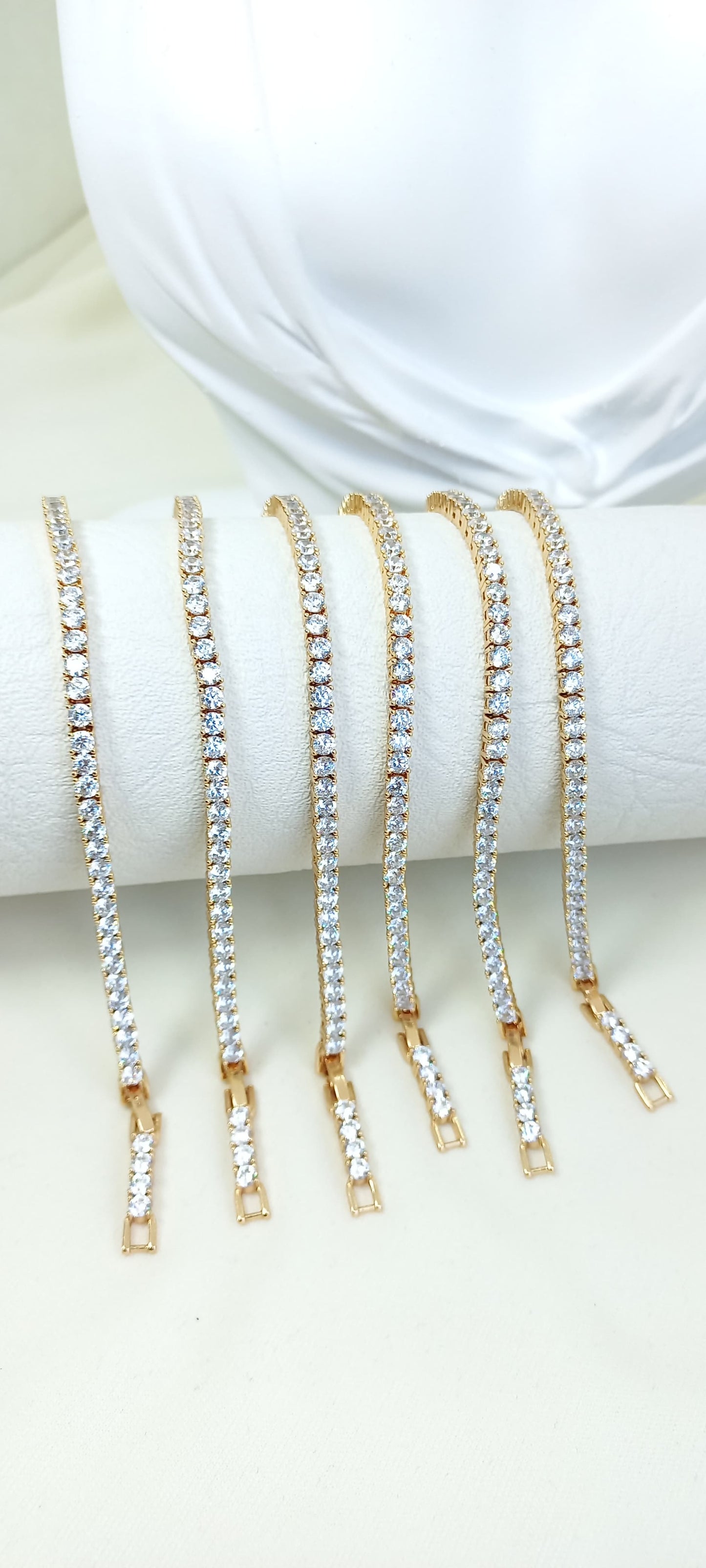 PULSERA TENNI CRISTAL 3.5MM 18CM