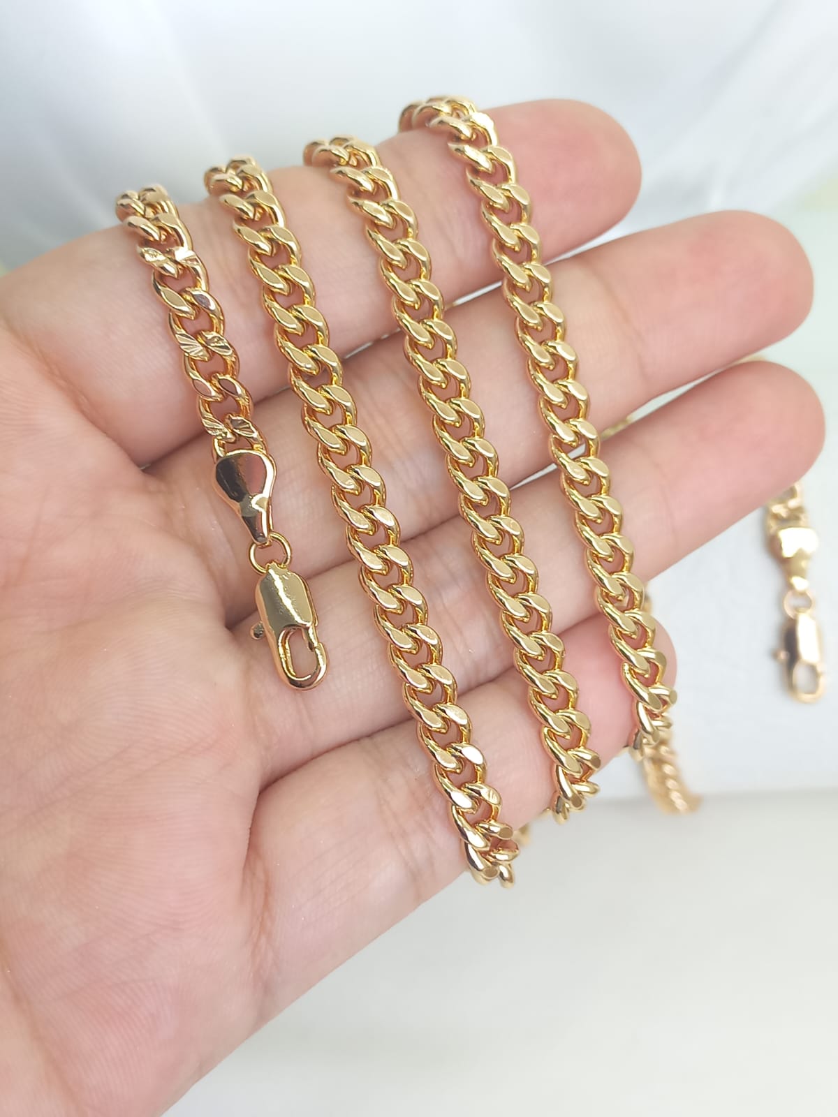 CADENA CUBANA DIAMANTADA 5MM 60CM