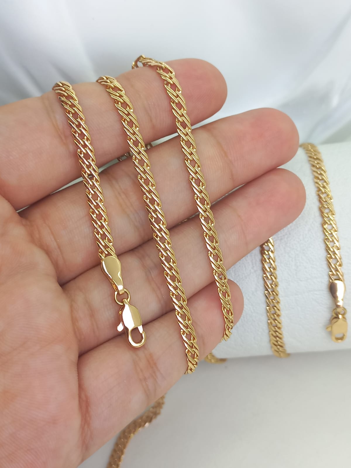 CADENA CUBANA CONTINUA 3.5MM 60CM ROSE