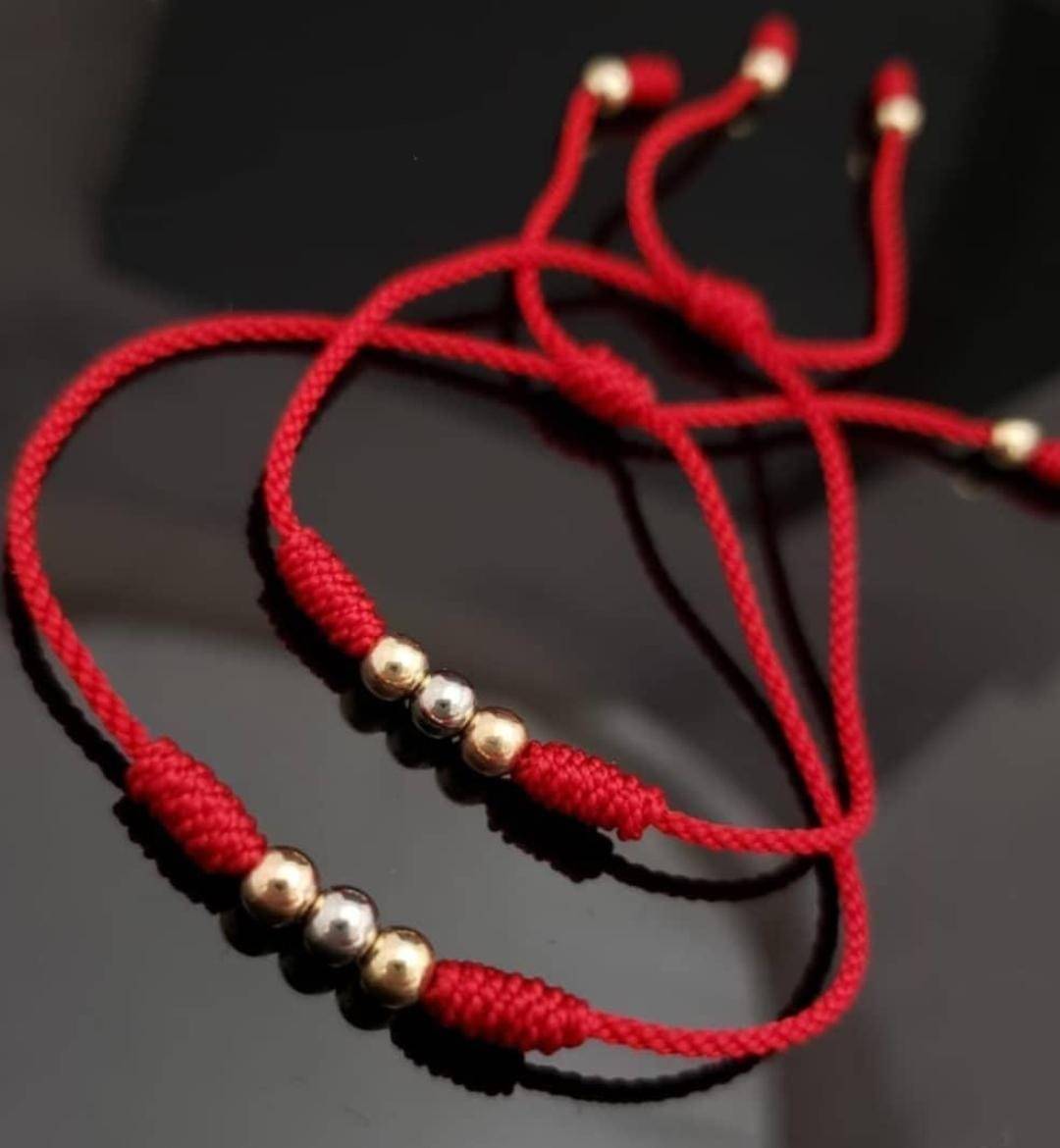 PULSERA HILO DE AMOR 3 OROS 4MM PAREJA (CADA UNA)