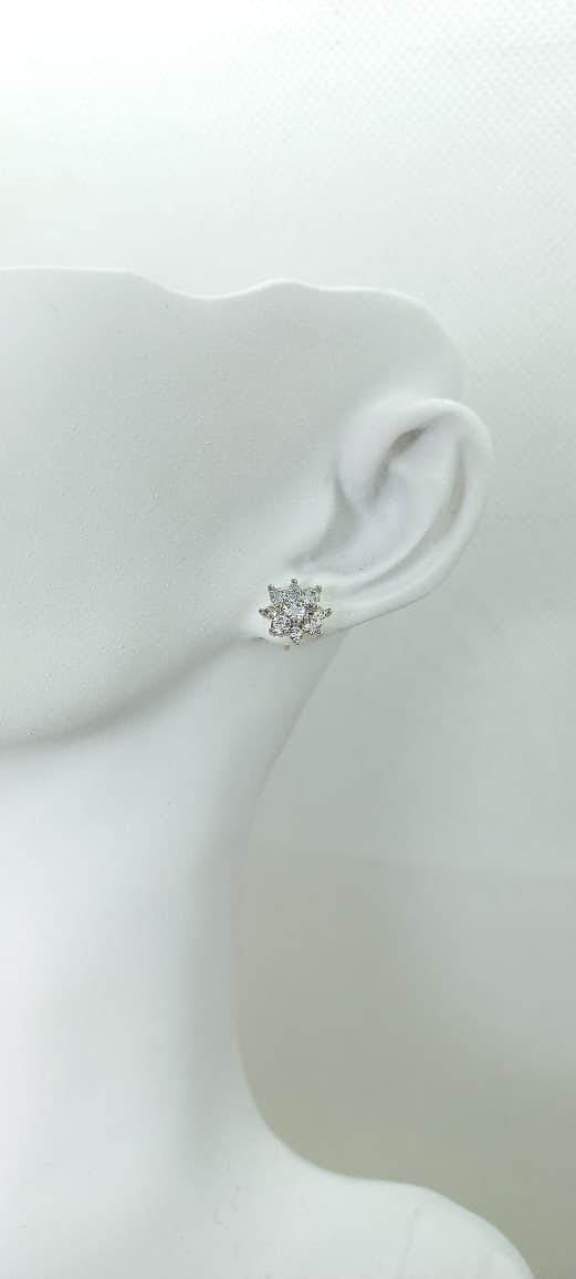 TOPOS FLOR CRISTAL CIRCON 8 PUNTAS 0.9MM