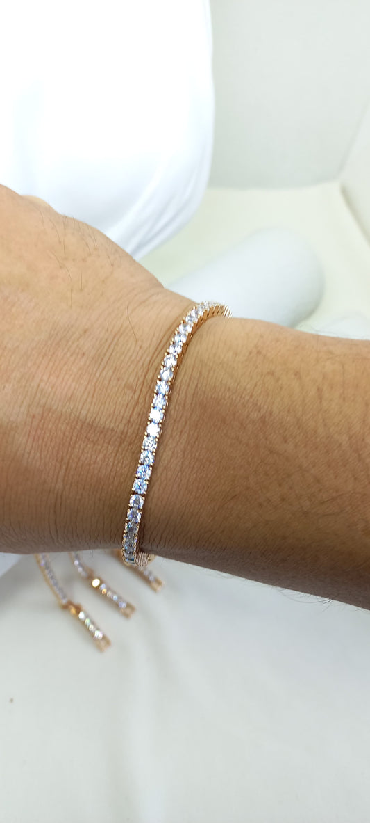 PULSERA TENNI CRISTAL 3.5MM 18CM