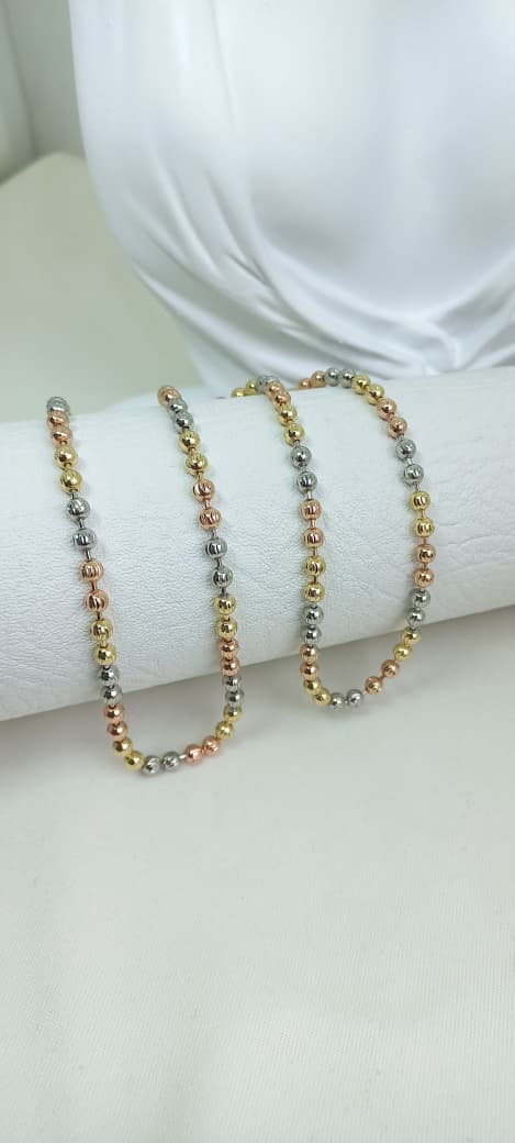 CADENA MILITAR 3 TONOS DIAMANTADA 4MM 60CM