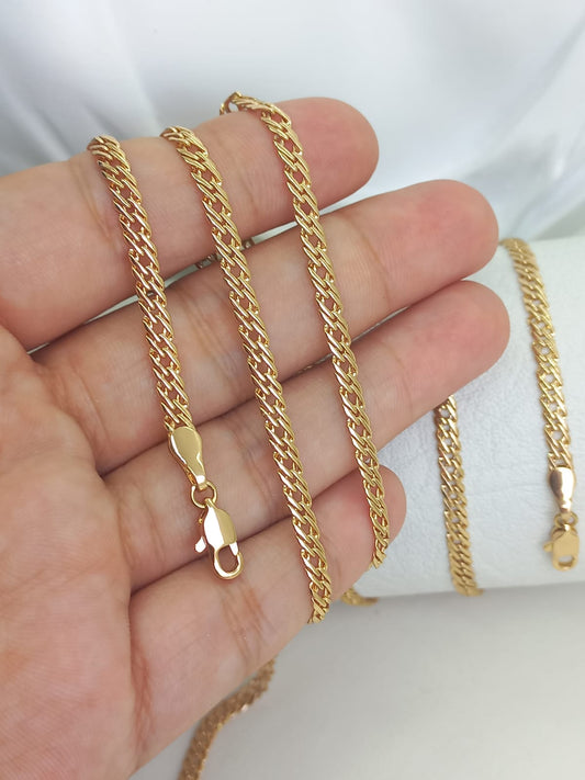 CADENA CUBANA CONTINUA 3.5MM 60CM ROSE
